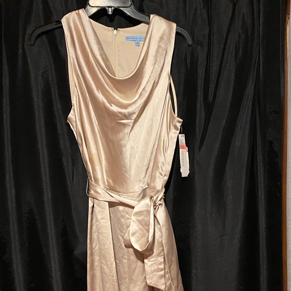 ANTONIO MELANI Cream Satin Jumpsuit - Picture 1 of 8